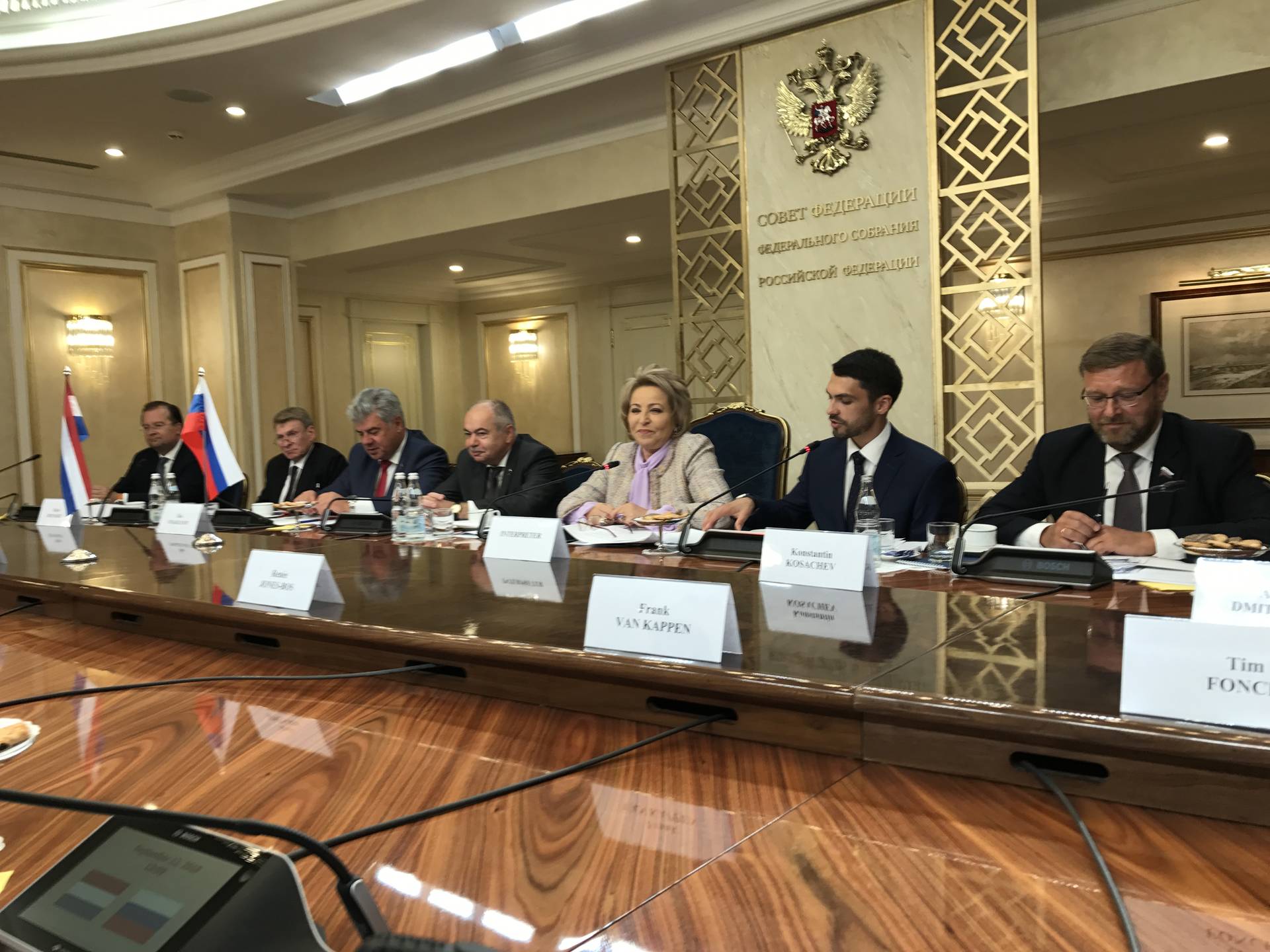 Gesprek met Voorzitter Russische Federatieraad, Valentina Matviyenko