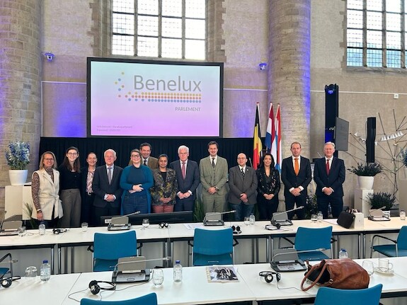 Nederlandse delegatie tijdens de bijeenkomst in Middelburg