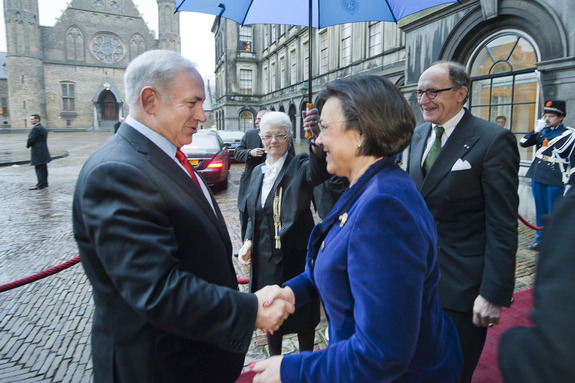 Benjamin Netanyahu ontvangen door voorzitters Eerste en Tweede Kamer