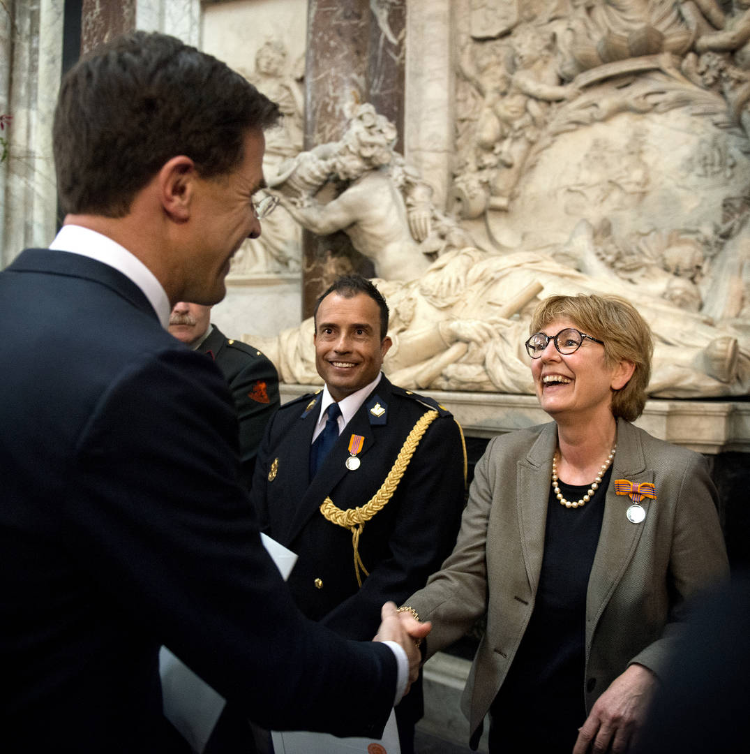 Minister-president Mark Rutte en mevrouw Klaartje Sanders-Koomans