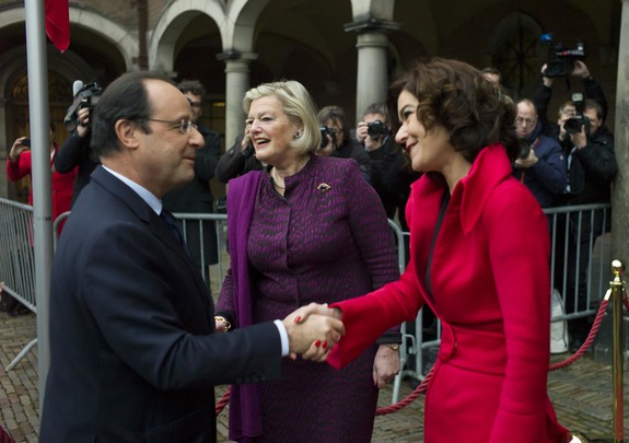 Ontvangst President Hollande door Voorzitters Eerste en Tweede Kamer