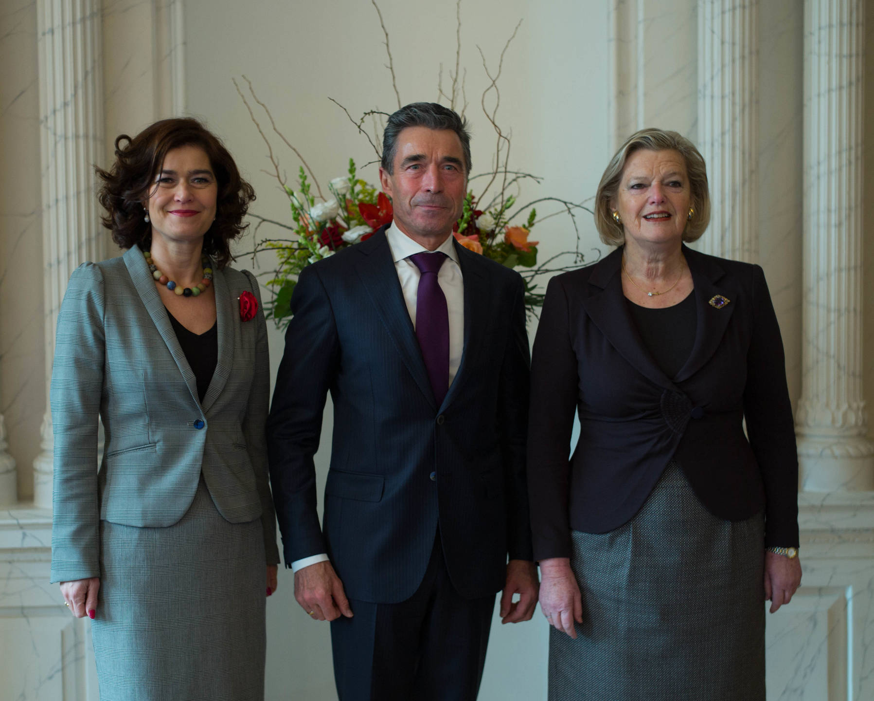Ontvangst Secretaris-Generaal Rasmussen door Voorzitter Eerste Kamer en Voorzitter Tweede Kamer 