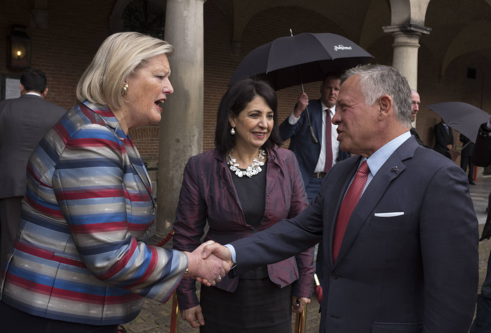 Kamervoorzitters nemen afscheid van Koning Abdullah II van Jordanië