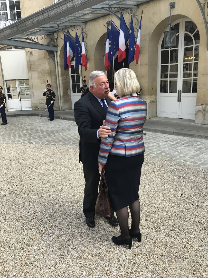 Eerste Kamervoorzitter ontmoet Voorzitter Franse Senaat Larcher