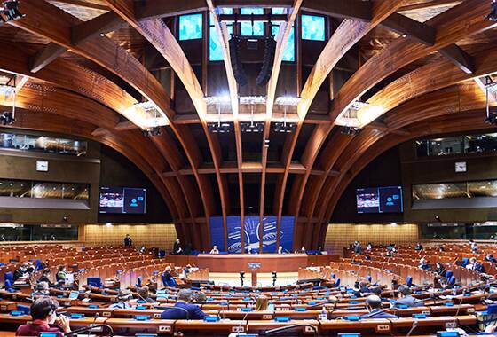 Plenaire zaal Raad van Europa in Straatsburg