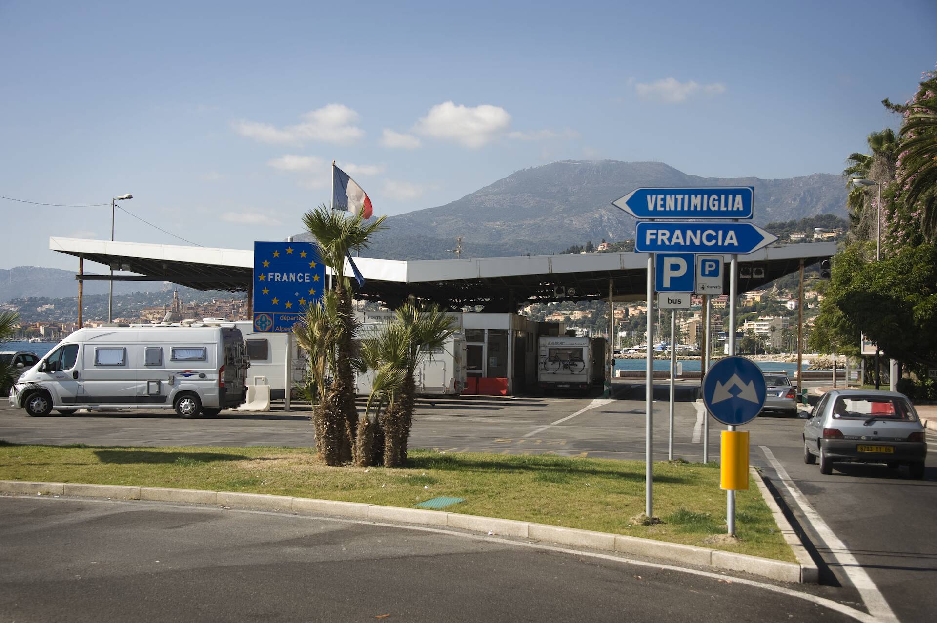 Grensovergang in Schengengebied