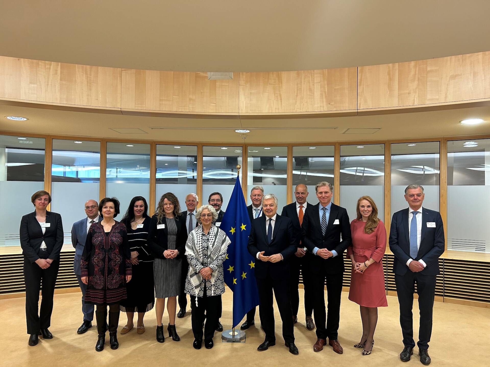 Delegatie met Eurocommissaris Reynders 