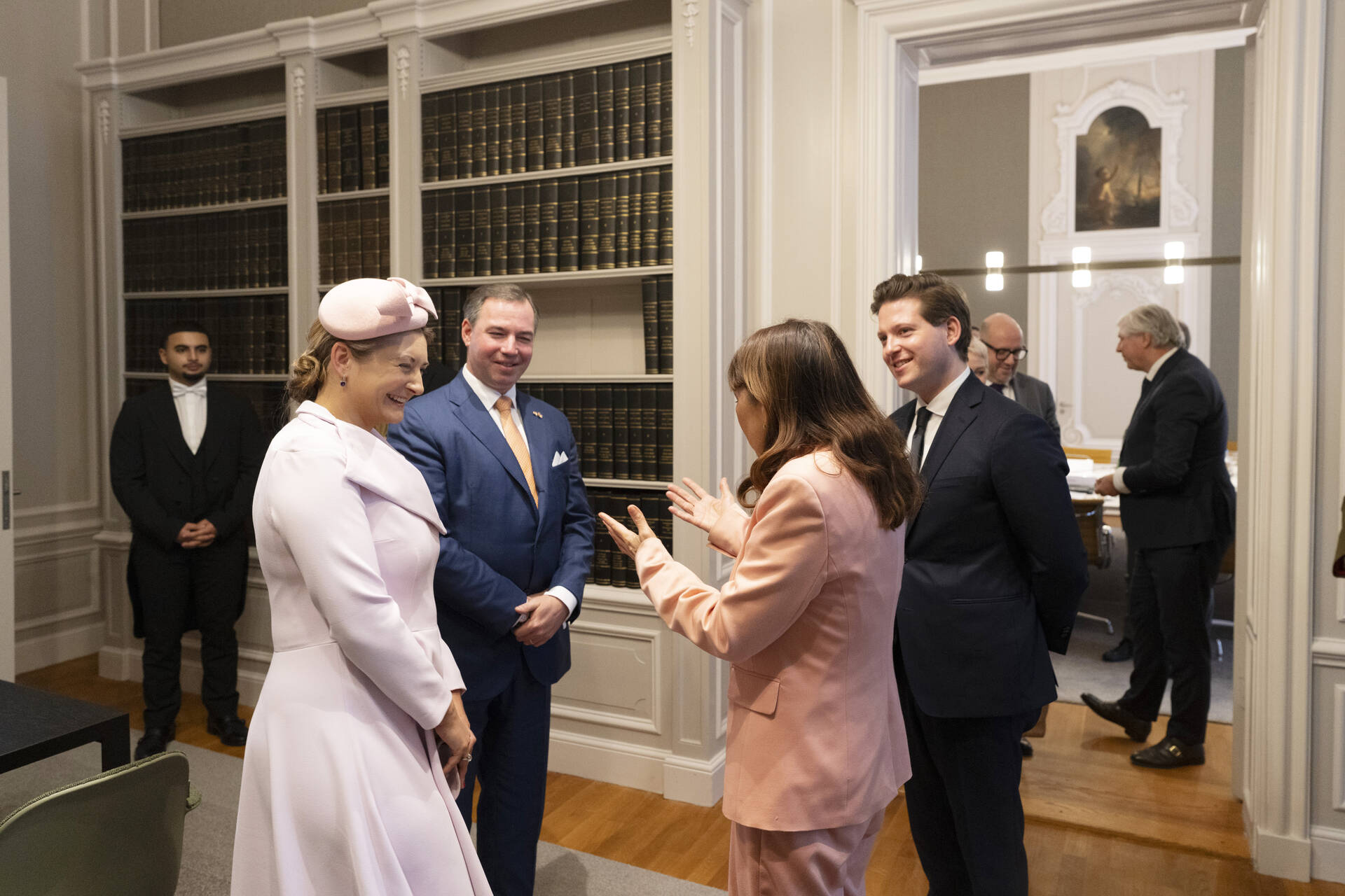 Groothertogin Stéphanie sloot aan het einde van het bezoek nog even aan 